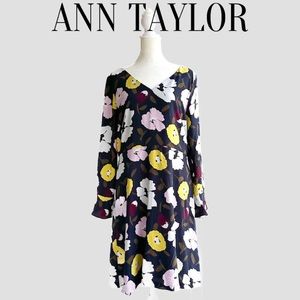 Size 4 Ann Taylor Long-Sleeve Floral Spring Dress